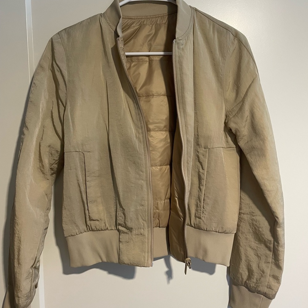lululemon athletica Tan Bomber Jacket